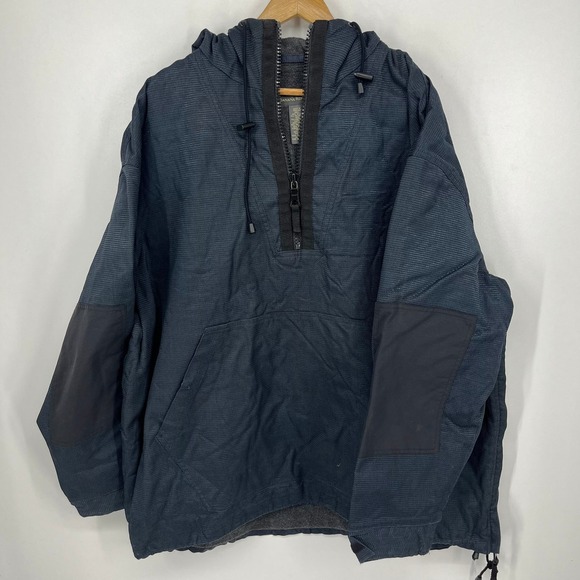 Banana Republic Other - Banana Republic Mens XL Blue Textured Half Zip Anorak Fleece Lined Jacket Vtg